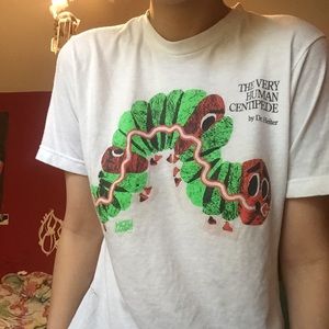 Dark humor “the very human centipede” M crop top